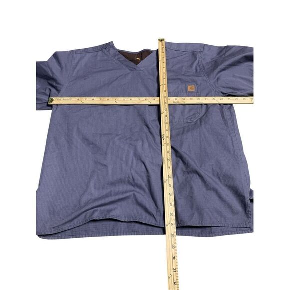 Nice GRAY CARHARTT MEN RUGGED FLEX RIPSTOP CHEST POCKET SCRUB TOP size large - Picture 9 of 9